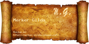 Merker Gilda névjegykártya